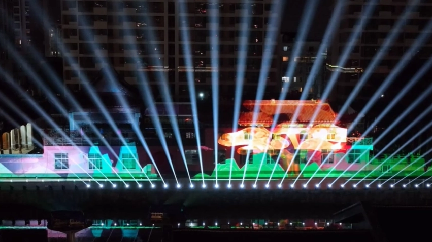 The project case of outdoor landscape special effect lamps