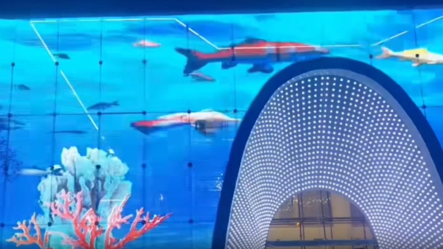 The project case of led transparent screen
